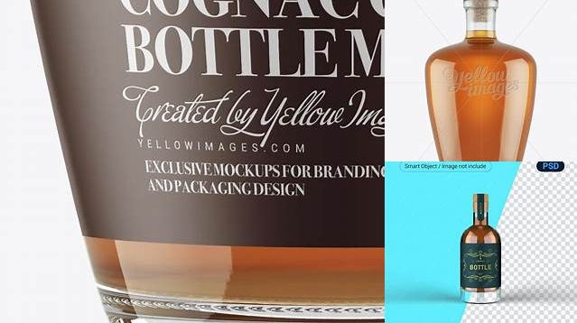 6731+ Cognac Glass Bottle with Bung PSD Mockup Versatile PSD Mockup File