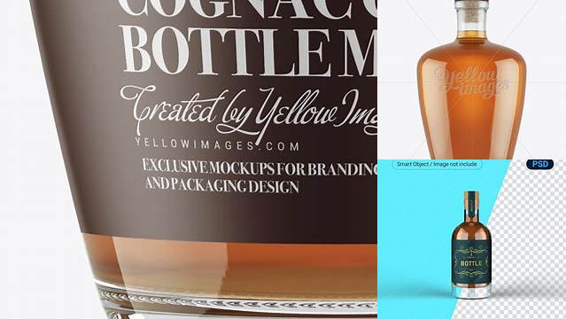 6731+ Cognac Glass Bottle with Bung PSD Mockup Versatile PSD Mockup File