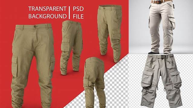 6732+ Cargo Pants Mockup Download Customizable PSD