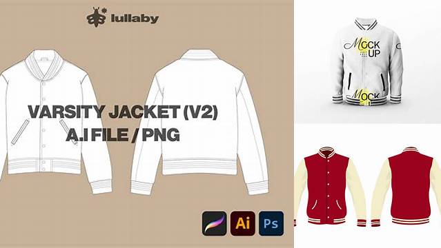 6732+ Varsity Jacket Mockup Template Include TIFF