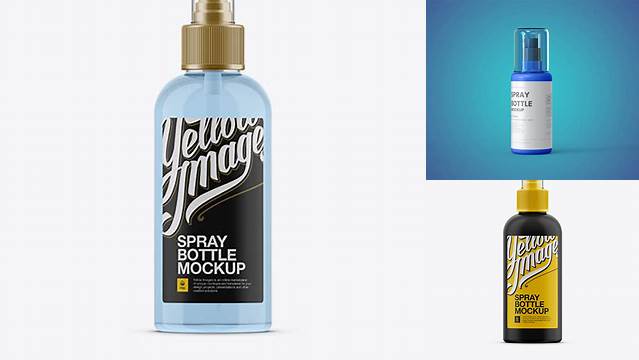 6733+ 100ml Matte Plastic Sprayer Bottle PSD Mockup Exclusive Free PSD Mockups