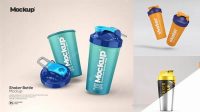 6736+ Clear Shaker Bottle PSD Mockup Modern Design PSD Resource Free Download