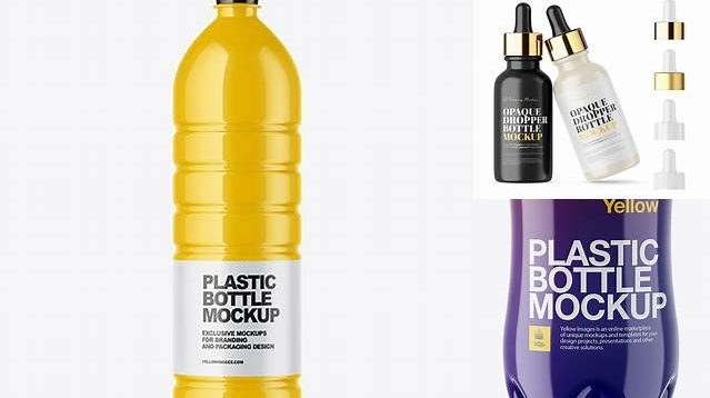 6738+ Glossy PET Bottle PSD Mockup Editable Design PSD File