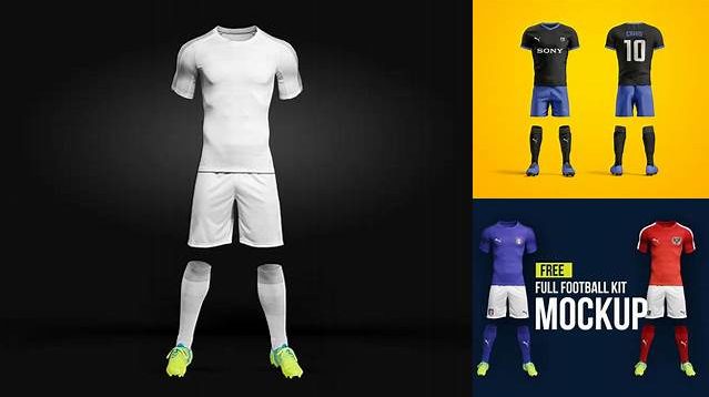 6738+ Men’s Full Soccer Kit PSD Mockup Hero Shot Editable Graphic Design Files