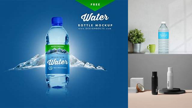 6742+ 330ml White PET Bottle PSD Mockup Premium Mockup Freebie