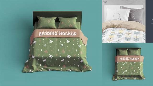 6746+ Bed with Cotton Linens PSD Mockup Modern and Unique Freebie PSD