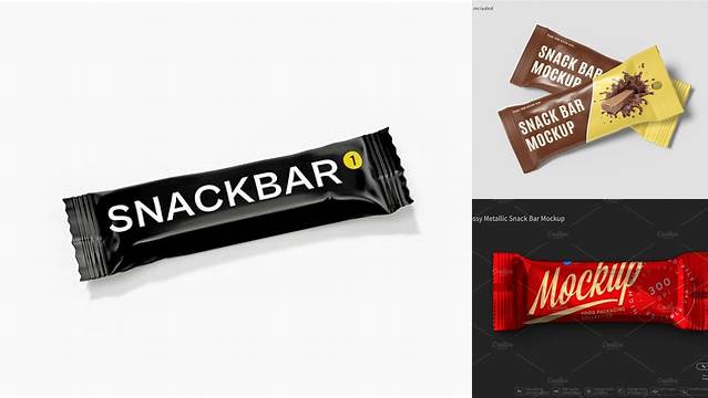 6750+ Metallic Snack Bar PSD Mockup Advanced Free Graphic Template