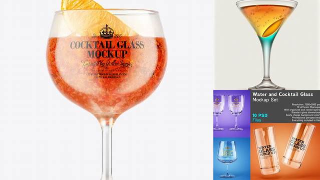 6756+ Cocktail Glass Mockup Free Smart PNG Image