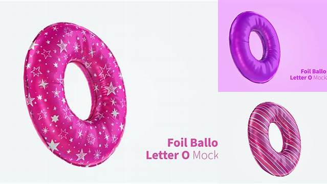 6758+ Letter O Foil Balloon PSD Mockup Download Now High-Quality PSD Template