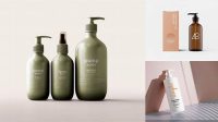 6760+ Matte Cream Bottle with Pump PSD Mockup Front View Layered PSD File Free Download