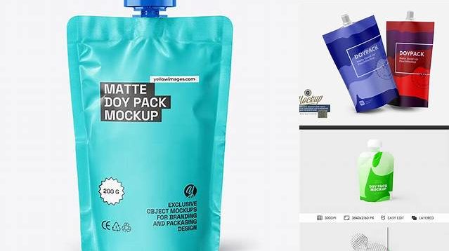 6762+ Matte Doy-Pack PSD Mockup Creative Free Photoshop Template