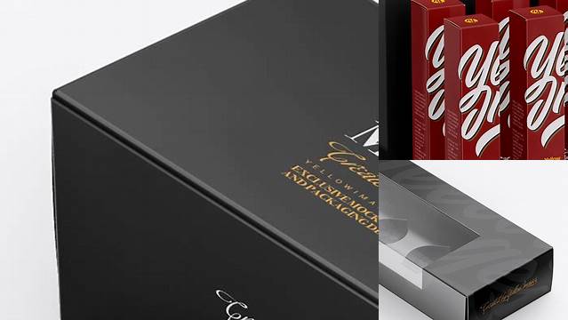 6766+ Display Box with Boxes PSD Mockup Half Side View High-Angle Shot Editable Mockup PSD