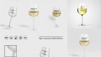 677+ White Wine Glass PSD Mockup Digital Resource Free Download