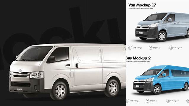 6771+ Toyota Hiace Mockup Free High-Resolution Editable PSD