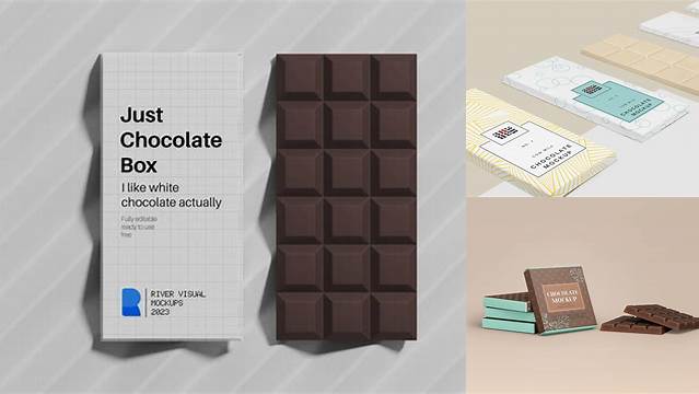 6774+ Chocolate Bar Packaging PSD Mockup Premium Design Freebie