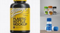 6774+ Glossy Plastic Tablets Bottle PSD Mockup Smart Object PSD Free Resource