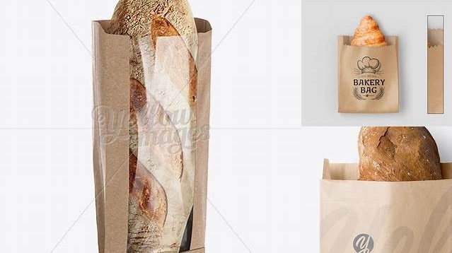 6780+ Kraft Paper Bread Bag with Window Mock-Up Free Smart Object Templates