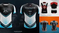 6782+ Mockup Jersey Esport Cdr Custom PSD Mockup Template