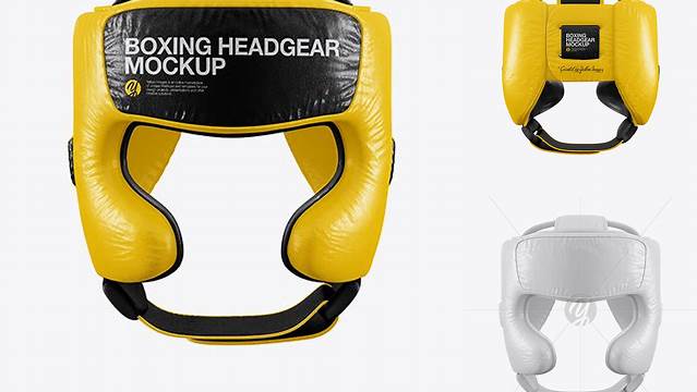 6789+ Boxing Headgear PSD Mockup Front View High Resolution