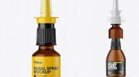 679+ Amber Nasal Spray Bottle PSD Mockup Front View Download Now Free PSD Template