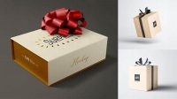 6790+ Small Carton Gift Box PSD Mockup Unique High-Resolution Design Freebie