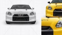 6791+ Nissan GTR PSD Mockup Front view Smart PNG Image