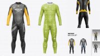 6795+ Men’s Full Wetsuit PSD Mockup Back View Editable Design PSD File