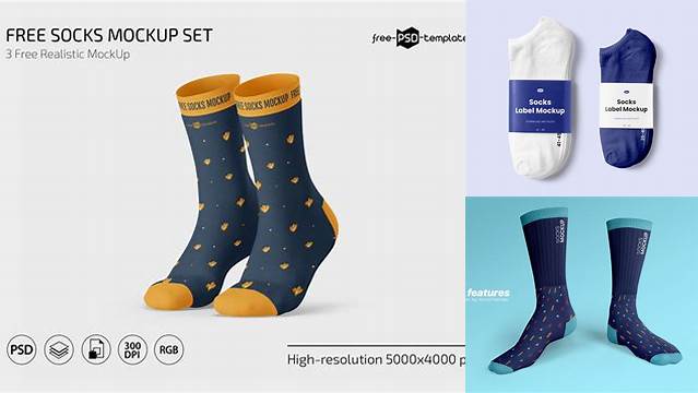 6799+ Pair Crew Socks PSD Mockup Front View Creative Free PSD Graphic Design