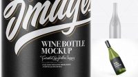 6801+ 750ml Matte Ceramic Wine Bottle PSD Mockup Creative High-Resolution PSD Freebie