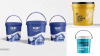 6804+ 10L Plastic Paint Bucket PSD Mockup Creative Design Mockup