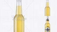 6807+ 275ml Clear Glass Bottle with Cider PSD Mockup Exclusive Free Photoshop Mockup