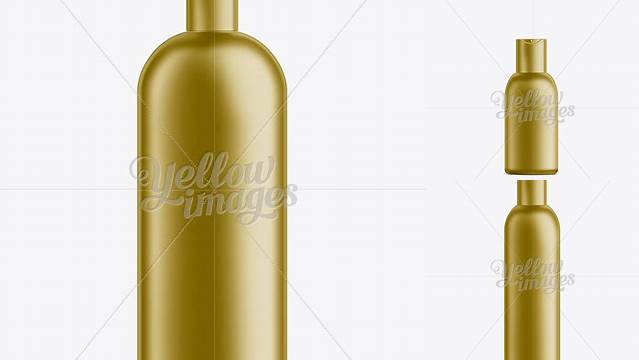 6807+ Gold Plastic Cosmetic Bottle with Lid 1000 ml Creative Free Photoshop Template