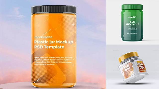 6808+ Square Plastic Jar Mockup PSD Free Download