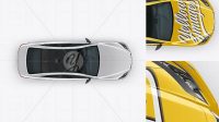 681+ Lexus LS500 PSD Mockup Top View Professional Design PSD