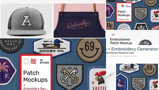 6810+ Patch Mockups + Embroidery Generator Best Free Mockup PSD