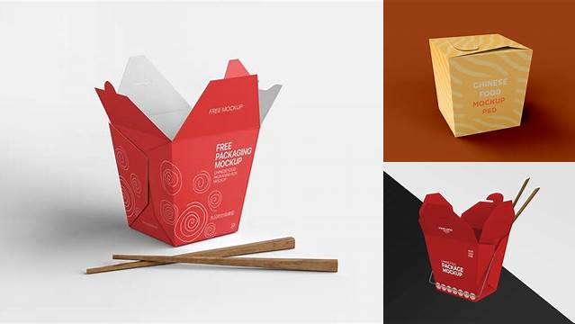 6812+ Chinese Takeout Box Mockup Advanced Photoshop Template