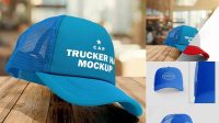 6814+ Trucker Hat Mockups PSD File for Designers