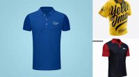 682+ Men's Polo HQ PSD Mockup Half Side View Advanced Editable Template Free