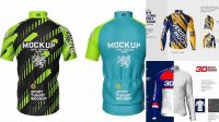 6821+ Mockup Cycling Jersey High-End PSD Download