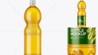 6825+ 1.5L Clear Plastic Lemonade Bottle PSD Mockup Elegant and Stylish Mockup