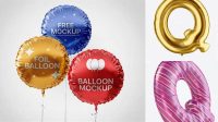 6830+ Letter Q Foil Balloon PSD Mockup Creative Design Mockup