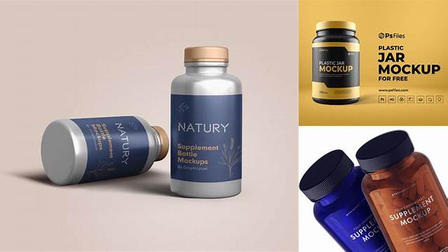 6831+ Supplement Bottle Mockup Free Professional PSD Mockup