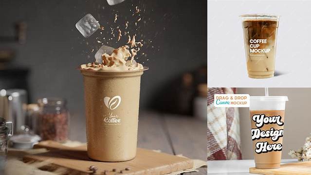 6835+ Iced Coffee Cup Mockup Smart Layer PSD