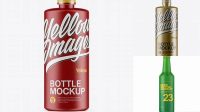 6840+ 375ml Matte Metallic Bottle PSD Mockup Modern PSD Templates