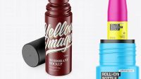 685+ Matte Roll-On Deodorant PSD Mockup Front View High-Angle Shot Exclusive Free Photoshop Asset