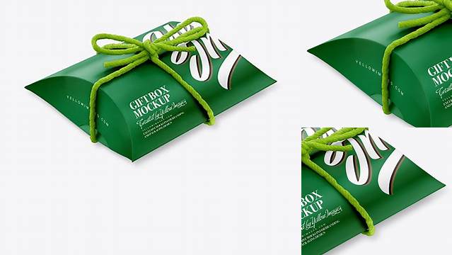 6850+ Matte Gift Box with Thread Bow PSD Mockup Fully Editable Photoshop PSD Free Download