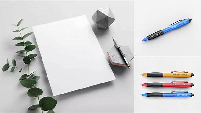 6862+ Paper Sheet With Pen PSD Mockup Unique High-Resolution Design Freebie