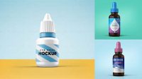 6862+ Plastic Eye Drops Bottle PSD Mockup Free Graphic Design Resource