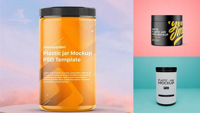 6863+ Matte Plastic Jar PSD Mockup Creative Free PSD Graphic Design