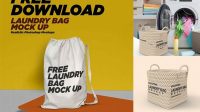 6869+ Laundry Bag Mockup For Free Download